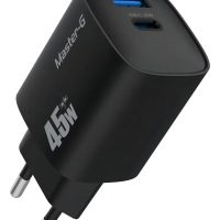 Cargador Rápido Master-G 45W USB-C + Cable Negro