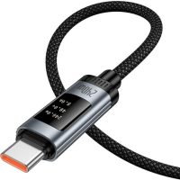 Cable Tipo C A Tipo C Hoco U148 240w Pantalla Digital 1.2m Negro