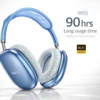 Audífonos Bluetooth Hoco W55 Azul Hoco W55 Over Ear Azul Audífonos Hoco W55 90 Horas Azul Headset Bluetooth Hoco Azul Audífonos Inalámbricos Hoco W55 Azul