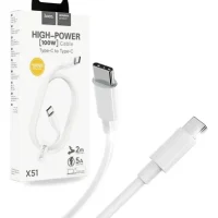 Cable Hoco X51 USB-C 100W 1m Blanco - Carga Rápida