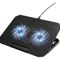 Soporte Notebook Hoco GA4 17" Negro - 2 Ventiladores