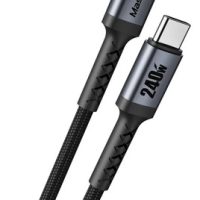 Cable USB-C 240W 2m Antinudos MasterG Negro - Carga Rápida