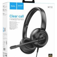 Audífonos Hoco W112 Negro con Micrófono 3.5mm Call Center