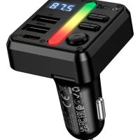 Cargador Auto Hoco E89 RGB 45W Bluetooth Negro