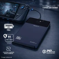 Power Bank Master-G 20000mAh 110W Batería Externa Master-G Slim Power Bank Master-G PD Power Bank 110W USB-C Cargador Portátil Master-G 20000mAh