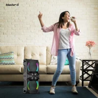 Parlante Karaoke Master-G MGLUXOR Parlante Bluetooth Master-G Torre de sonido Master-G Parlante con micrófono Master-G Parlante portátil Bluetooth Negro