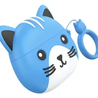 Audífonos Bluetooth Hoco EW46 TWS In-Ear Dodge Cat Azul con Funda de Silicona
