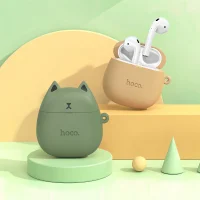 Audífonos Hoco EW45 Forest Cat Color Verde Audífonos Bluetooth Hoco EW45 Verde Audífonos TWS Hoco Forest Cat Hoco EW45 Bluetooth Verde Audífonos inalámbricos Hoco Cute Cat Verde