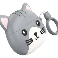 Audífonos Bluetooth Hoco EW46 Gris Audífonos Gato Hoco Gris Hoco EW46 TWS Gris Audífonos Bluetooth con Funda de Gato Gris Auriculares Hoco EW46 Gris