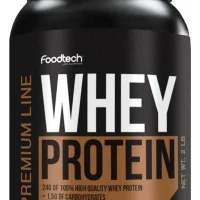 Proteína Whey Foodtech Premium Chocolate 907g Whey Protein Foodtech Chocolate Flavor 2 Lbs Proteína de Suero Foodtech Chocolate Proteína Whey Foodtech Premium Line Chocolate Envase Proteína Foodtech Chocolate 30 Servicios