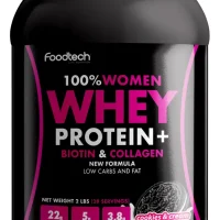 Proteína Whey Women Foodtech 907g Cookies & Cream | Biotina