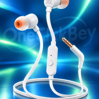 Audífonos In-Ear JBL Tune 110 con Cable Micrófono Blanco JBLT110