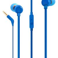 Audífonos In-Ear JBL Tune 110 con Cable Micrófono Azul JBLT110