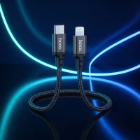 Cable Hoco X14 USB-C a Lightning 20W Carga Súper Rápida 1 Metro Negro
