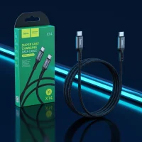 Cable Hoco X14 USB Tipo C a USB Tipo C 60W Carga Rápida 1 Metro Negro