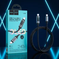 Cable USB-C Hoco U148 240W Display OLED 1.2m Negro
