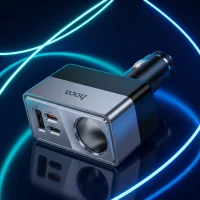 Cargador de Auto Hoco Z65A 165W USB-C PD 30W + USB + Encendedor
