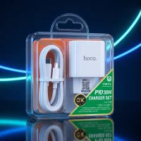 Cargador Hoco C76A Pro PD 30W USB-C de Pared con Cable USB-C Blanco
