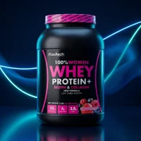 Proteína de Suero Foodtech 100% Women Frutos del Bosque con Biotina y Colágeno 907g en Polvo